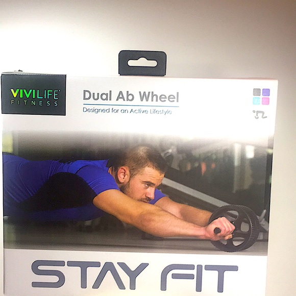 NEW VIVILIFE FITNESS DUAL AB WHEEL STAY FIT - Picture 1 of 6